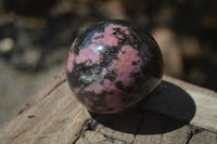 Polished Rhodonite Spheres x 3 From Madagascar