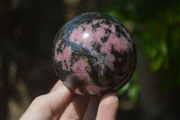 Polished Rhodonite Spheres x 3 From Madagascar