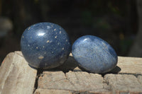 Polished Lazulite Palm Stones x 12 From Madagascar