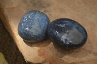 Polished Lazulite Palm Stones x 12 From Madagascar