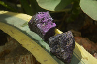 Natural Metallic Purpurite Cobbed Specimens x 12 From Erongo, Namibia