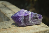 Polished Chevron Amethyst Points x 6 From Zambia