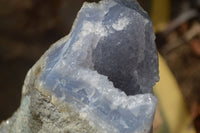 Natural Blue Lace Agate Geode Specimens x 2 From Nsanje, Malawi