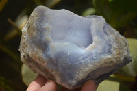 Natural Blue Lace Agate Geode Specimens x 2 From Nsanje, Malawi