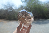 Polished Smokey Window Quartz Crystal x 1 From Madagascar