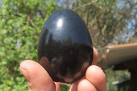 Polished Black Basalt Gemstone Eggs x 6 From Madagascar