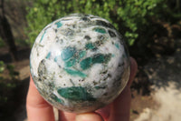 Polished Rare Emerald Mica In Matrix Spheres x 2 From Mutoko, Zimbabwe