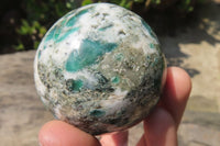 Polished Rare Emerald Mica In Matrix Spheres x 2 From Mutoko, Zimbabwe