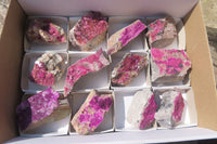 Natural Salrose Cobaltion Dolomite Specimens x 12 From Kakanda, Congo