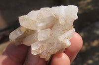 Natural Clear Quartz Crystal Clusters x 35 From Madagascar