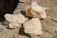 Natural Clear Quartz Crystal Clusters x 35 From Madagascar