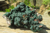 Natural Ball Malachite On Quartz Matrix Specimen x 1 From Kambove, Congo