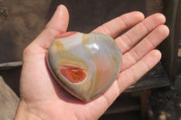 Polished Polychrome Jasper Gemstone Hearts x 6 From Madagascar