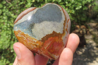 Polished Polychrome Jasper Gemstone Hearts x 6 From Madagascar