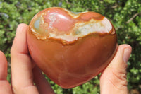 Polished Polychrome Jasper Gemstone Hearts x 6 From Madagascar