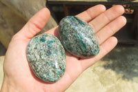 Polished Rare Emerald Mica In Matrix Free Forms x 12 From Mutoko, Zimbabwe