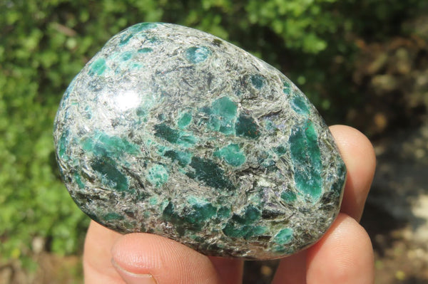 Polished Rare Emerald Mica In Matrix Free Forms x 12 From Mutoko, Zimbabwe