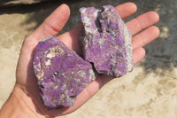 Natural Metallic Purpurite Cobbed Specimens x 6 From Erongo, Namibia