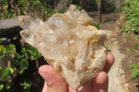 Natural Cascading Quartz Clusters x 6 From Luena, Congo