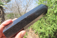 Polished Black Basalt Points x 6 From Antsirabe, Madagascar