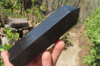 Polished Black Basalt Points x 6 From Antsirabe, Madagascar