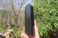 Polished Black Basalt Points x 6 From Antsirabe, Madagascar