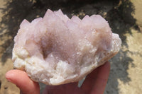 Natural Amethyst Spirit Quartz Clusters x 2 From Boekenhouthoek, South Africa