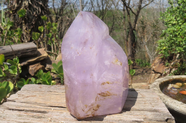 Polished Smokey Amethyst Window Quartz Crystal x 1 From Madagascar