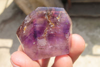 Polished Amethyst Window Quartz Crystals x 20 From Madagascar