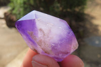 Polished Amethyst Window Quartz Crystals x 20 From Madagascar