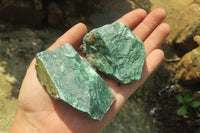 Natural Jade Cobbed Specimens x 24 From Swaziland