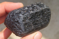 Natural Alluvial Schorl Black Tourmaline Crystals x 12 From Zimbabwe