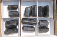 Natural Alluvial Schorl Black Tourmaline Crystals x 12 From Zimbabwe