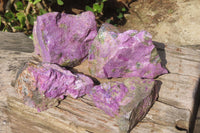 Natural Stichtite Cobbed Specimens x 4 From Barberton, South Africa