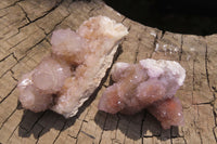 Natural Ametrine Spirit Quartz Clusters x 12 From Boekenhouthoek, South Africa