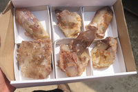 Natural Red Hematoid Quartz Crystals x 6 From Zimbabwe