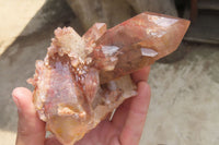 Natural Red Hematoid Quartz Crystals x 6 From Zimbabwe