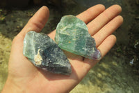 Natural Watermelon Fluorite Cobbed Specimens x 24 From Uis, Namibia