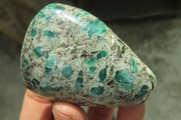 Polished Rare Emerald Mica In Matrix Free Forms x 6 From Mutoko, Zimbabwe