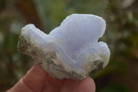 Natural Blue Lace Agate Geode Specimens x 24 From Malawi