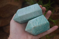 Polished Amazonite Points x 3 from Madagascar