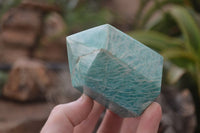 Polished Amazonite Points x 3 from Madagascar