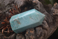 Polished Amazonite Points x 3 from Madagascar