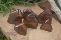 Polished Banded Tiger Iron Points x 6 From Northern Cape, South Africa