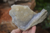 Natural Blue Lace Agate Geode Specimens x 5 From Malawi