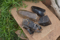 Natural Smokey Quartz Crystals x 4 From Zomba, Malawi