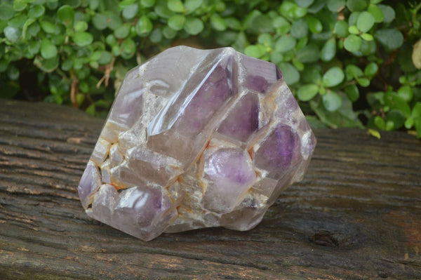 Polished Amethyst Window Quartz Crystal x 1 From Madagascar