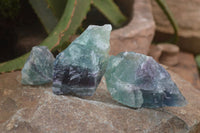 Natural Watermelon Fluorite Cobbed Specimens x 24 From Uis, Namibia