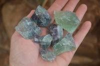 Natural Watermelon Fluorite Cobbed Specimens x 24 From Uis, Namibia