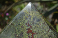 Polished Bastite Dragons Blood Stone Point x 1 From Tshipise, South Africa